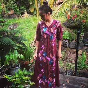 Vintage Hawaiian Maxi Dress